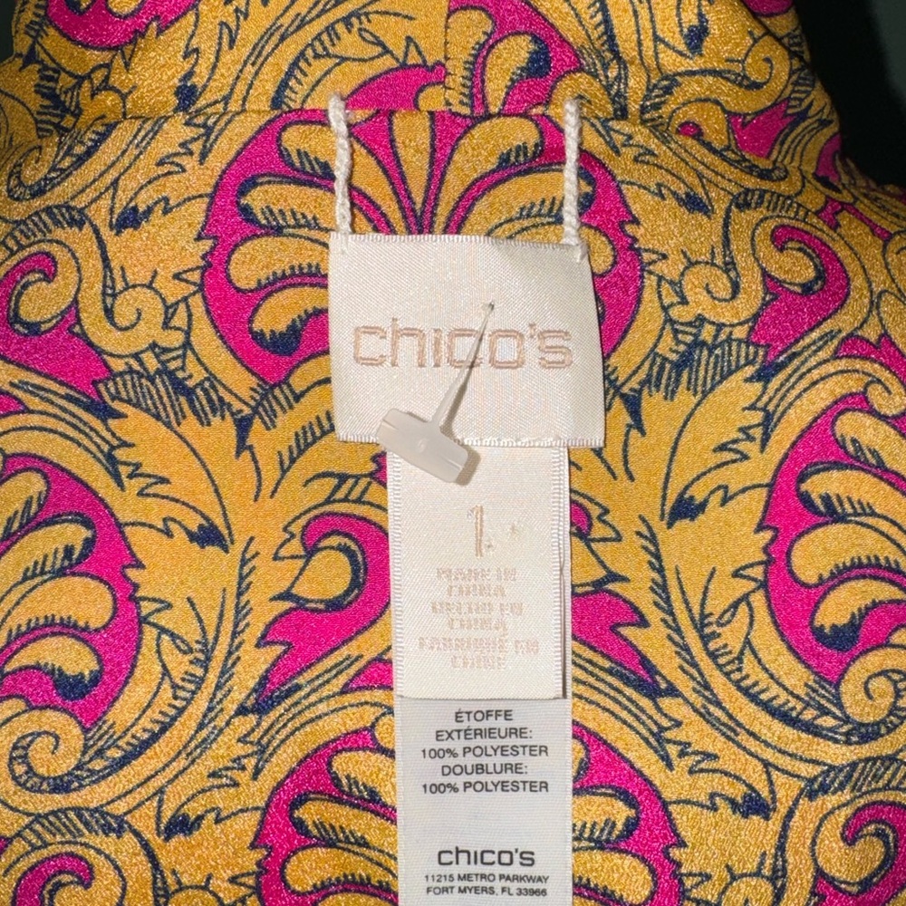 Chico’s Reversible Kimono Jacket NWT Size 1 Open Front Lightweight Duster - Picture 14 of 14